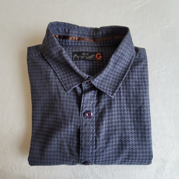 Guess Long Sleeve Pattern Print Button-up Dress Shirt Men's Size Small - Picture 8 of 12